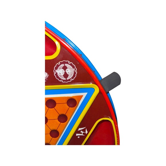 Vintage Chinese Checkers & Checker Board By Ohio Art Company: Metal-Tin game - Picture 3 of 6